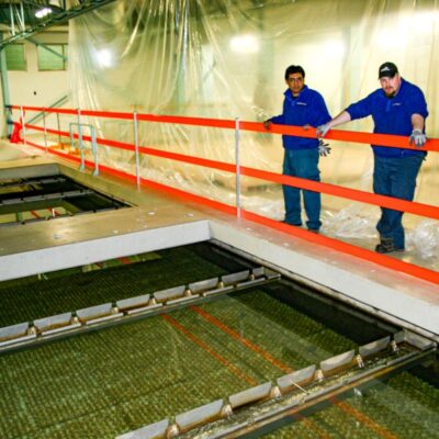 SpanRail protecting access to filtration basins. SpanRail protecting access to filtration basins.